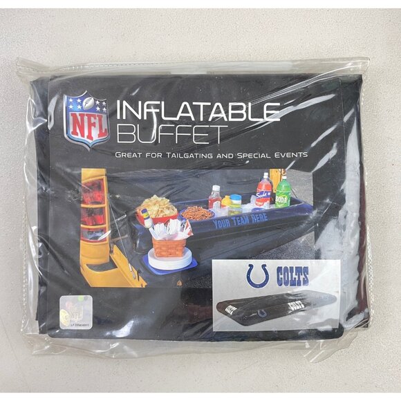 NFL Colts Indianapolis Inflatable Buffett Heavy Plastic 55" x 23" Ice Drink Food